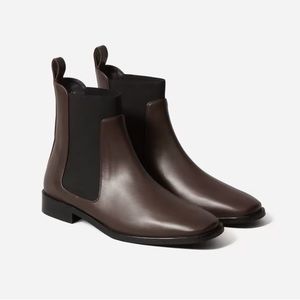 The Italian Leather Square Toe Chelsea Boot